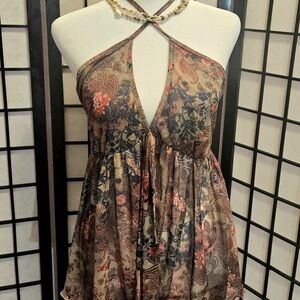 Zara Multicolor Halter Dress